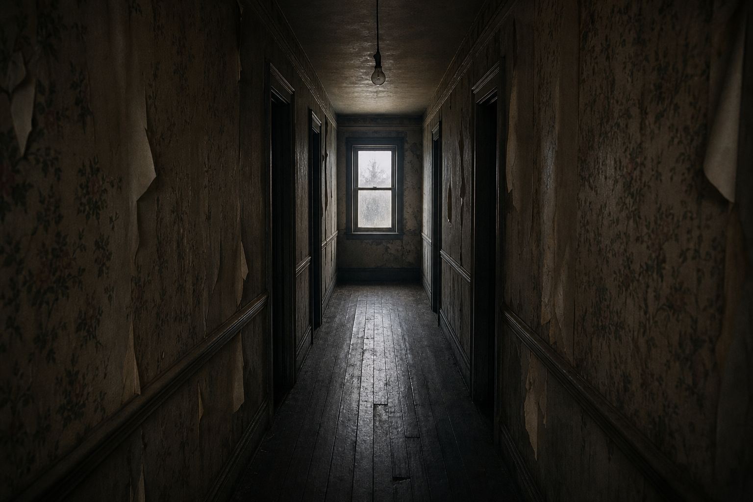 Elias Vale inside the boarding house hallway